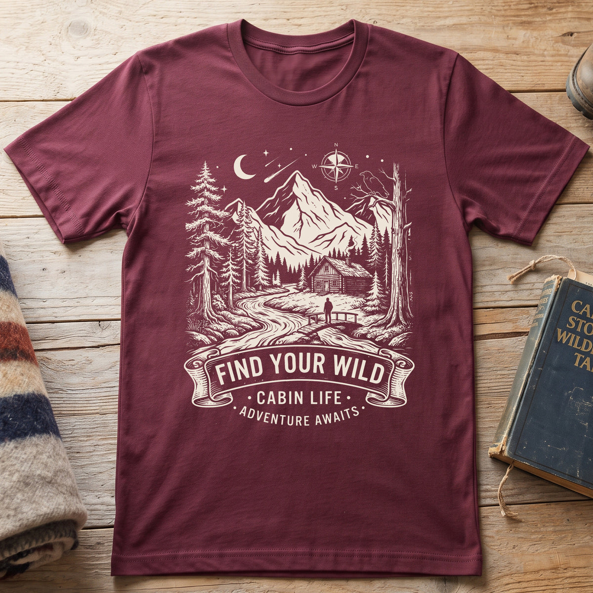 Find Your Wild Cabin Life T-Shirt