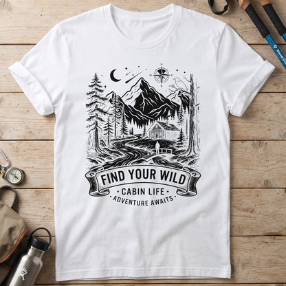 Find Your Wild Cabin Life T-Shirt