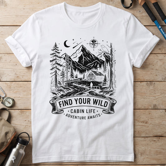 Find Your Wild Cabin Life T-Shirt