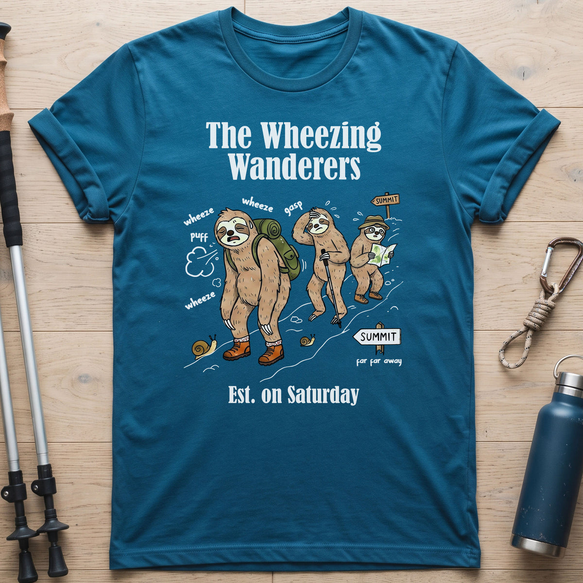 The Wheezing Wanderers Est on Saturday T-Shirt