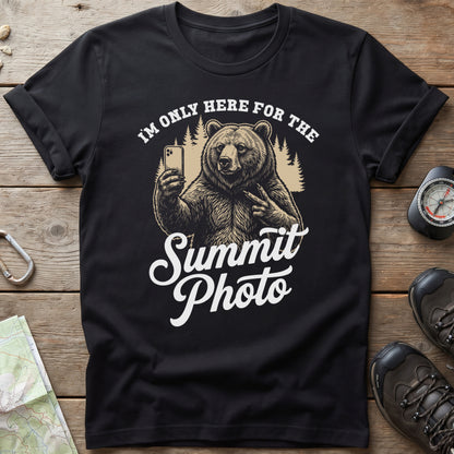 I'm Only Here For The Summit Photo Bear T-Shirt