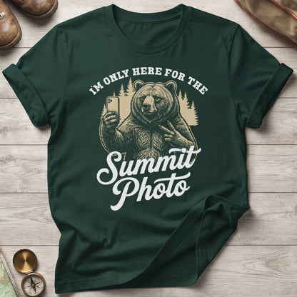 I'm Only Here For The Summit Photo Bear T-Shirt