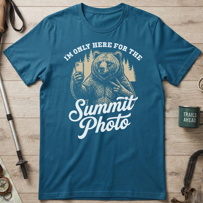 I'm Only Here For The Summit Photo Bear T-Shirt